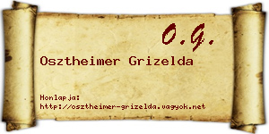Osztheimer Grizelda névjegykártya